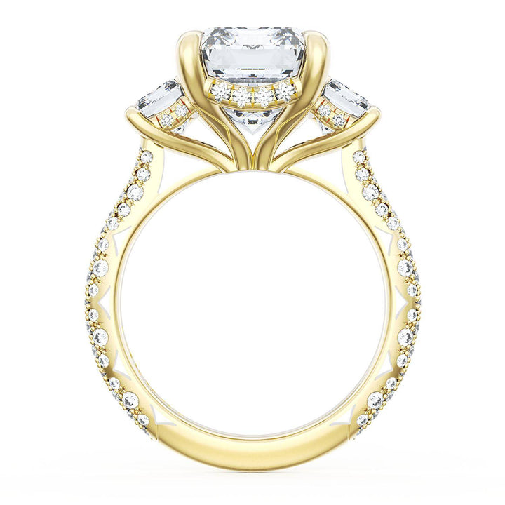 Emerald 3-Stone Engagement Ring