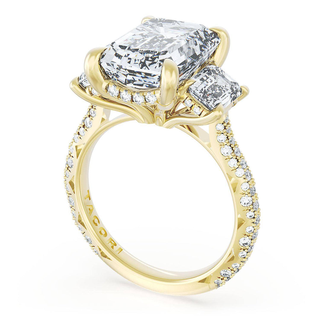 Emerald 3-Stone Engagement Ring