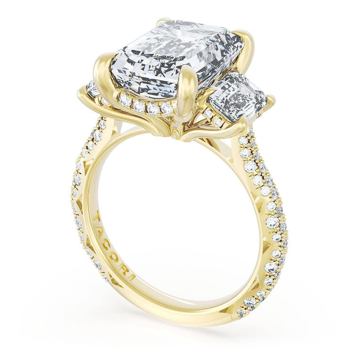 Emerald 3-Stone Engagement Ring