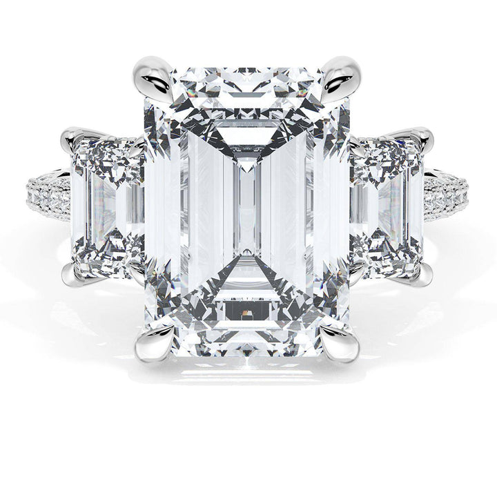 Emerald 3-Stone Engagement Ring