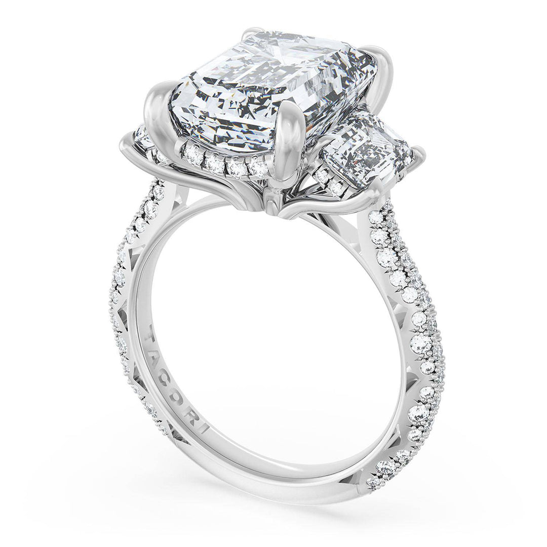 Emerald 3-Stone Engagement Ring