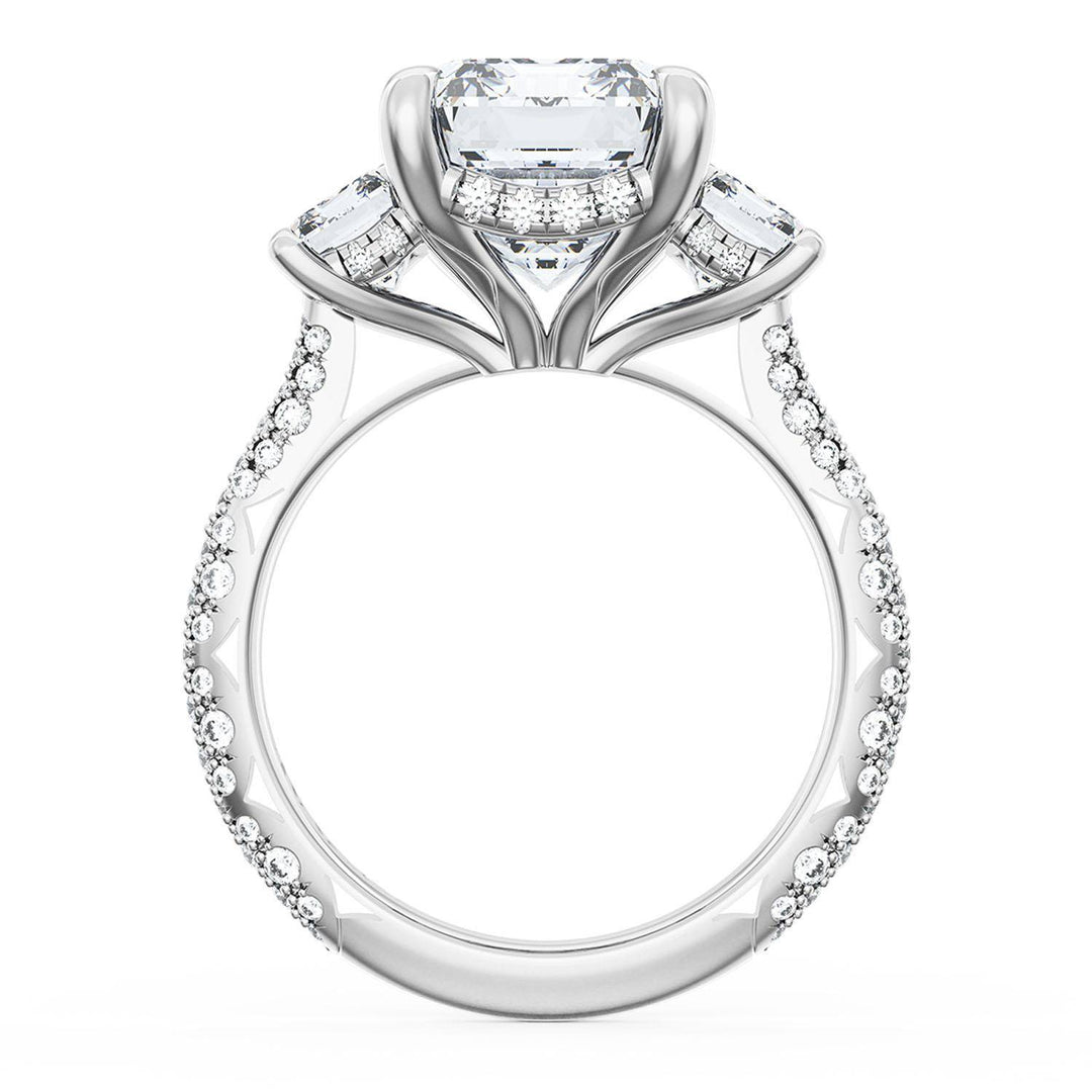 Emerald 3-Stone Engagement Ring