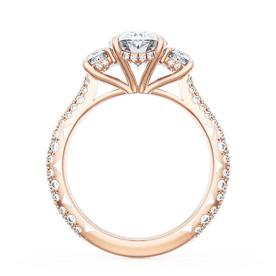Oval 3-Stone Engagement Ring