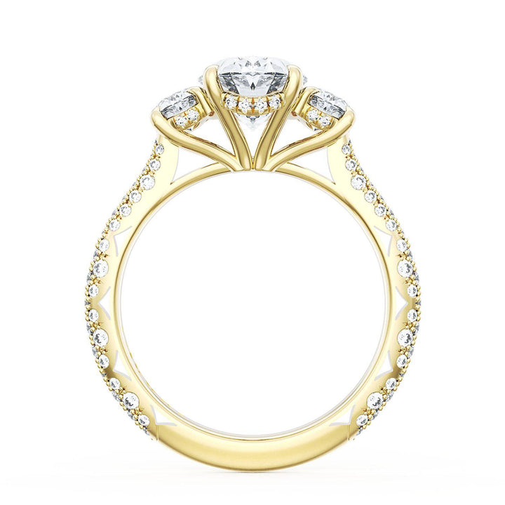 Oval 3-Stone Engagement Ring