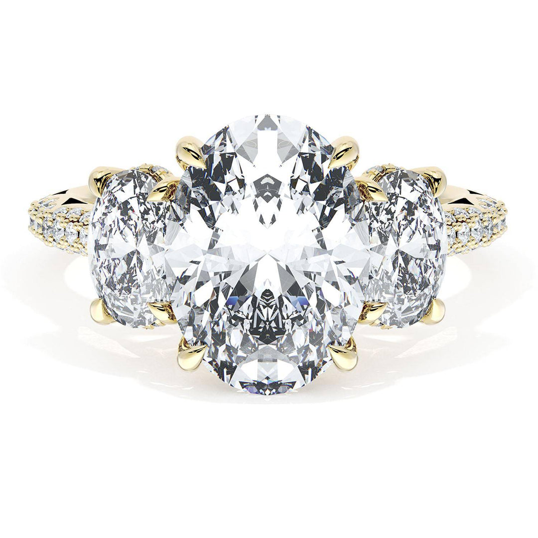 Oval 3-Stone Engagement Ring