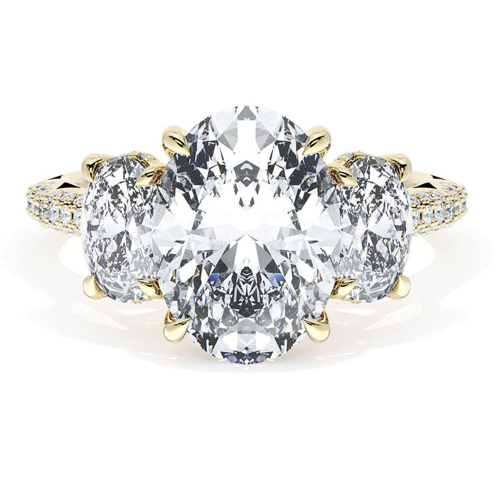 Oval 3-Stone Engagement Ring