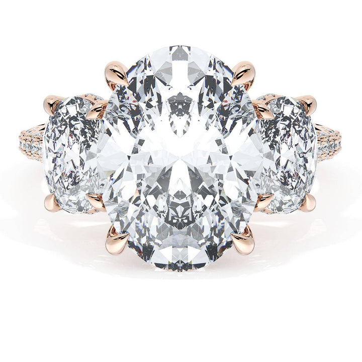 Oval 3-Stone Engagement Ring