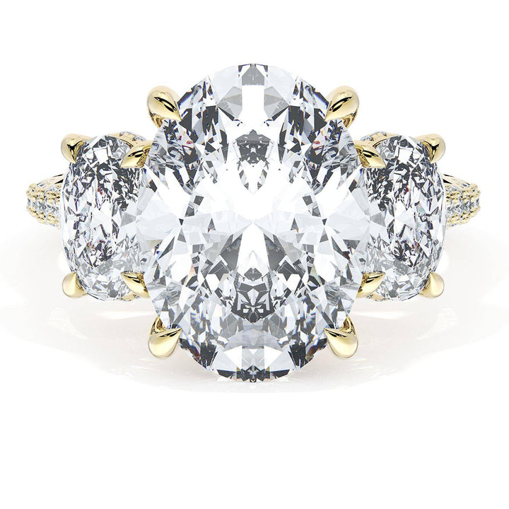 Oval 3-Stone Engagement Ring