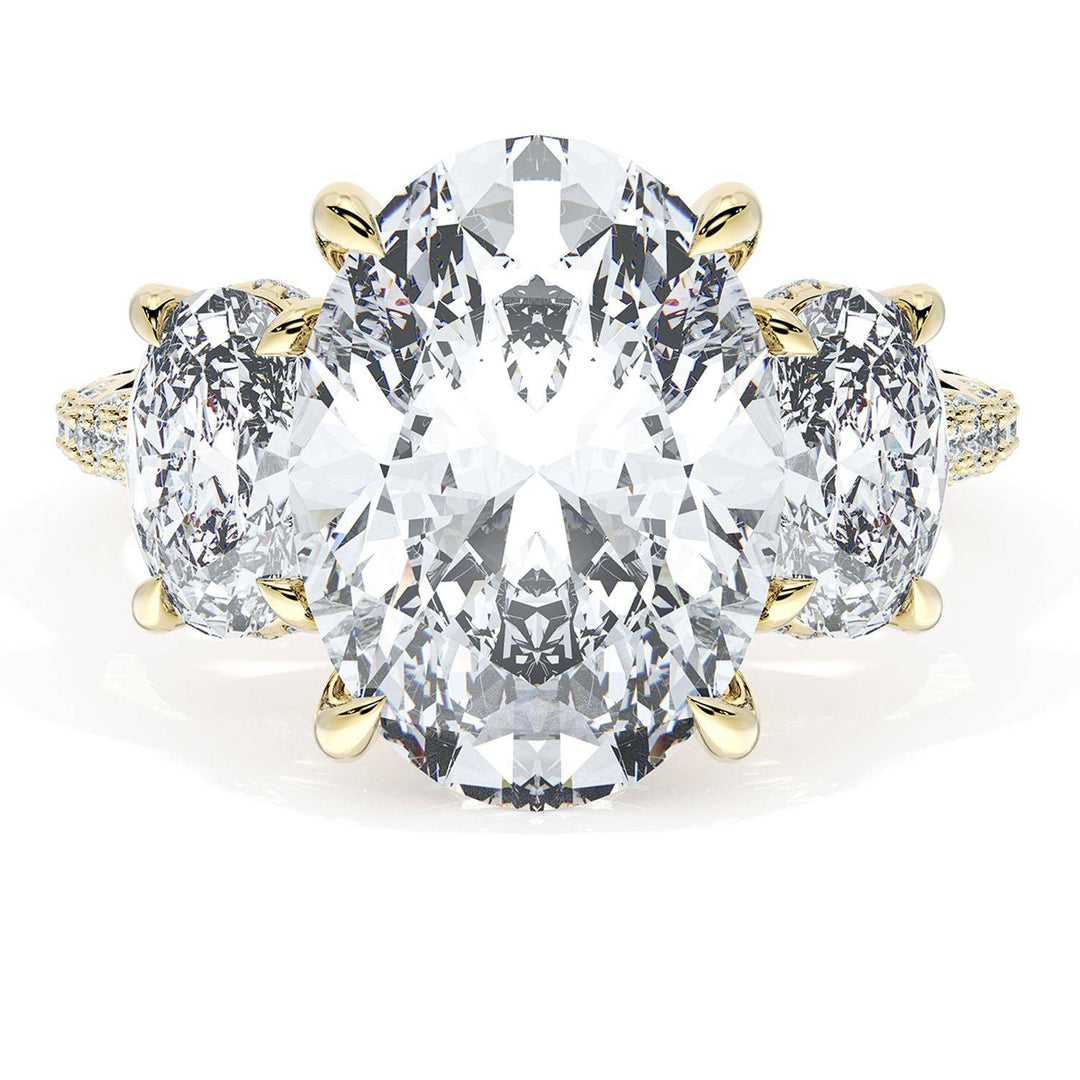 Oval 3-Stone Engagement Ring