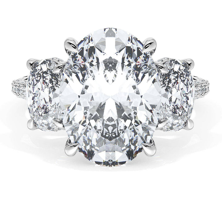 Oval 3-Stone Engagement Ring