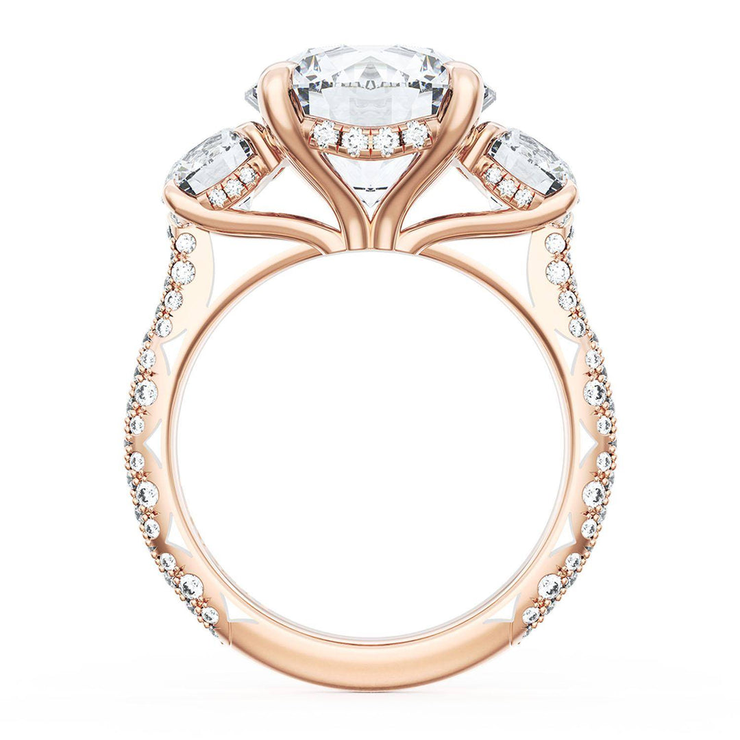 Round 3-Stone Engagement Ring