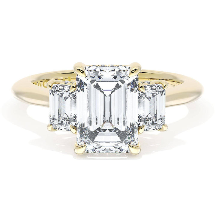 Emerald 3-Stone Engagement Ring
