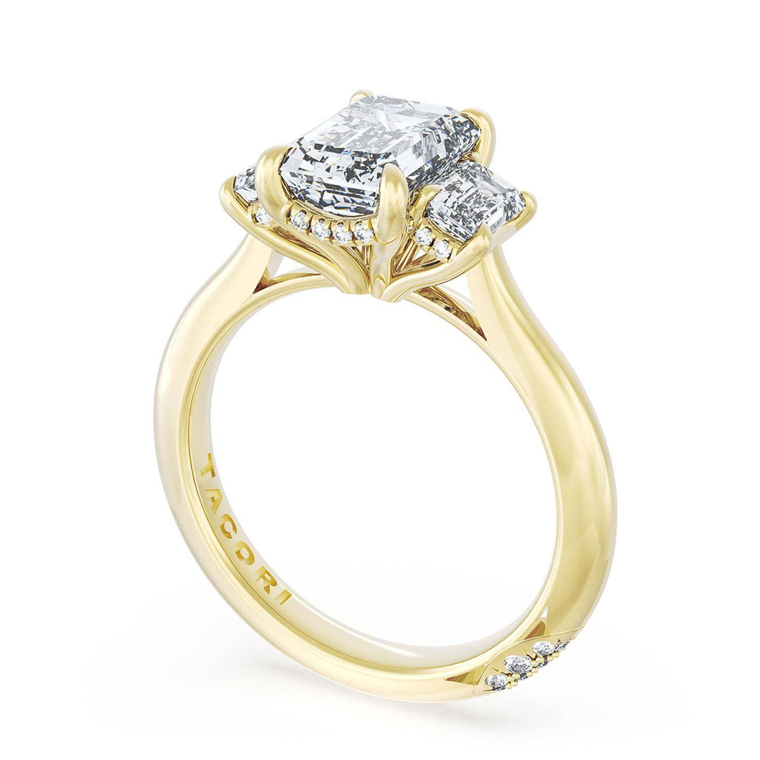 Emerald 3-Stone Engagement Ring