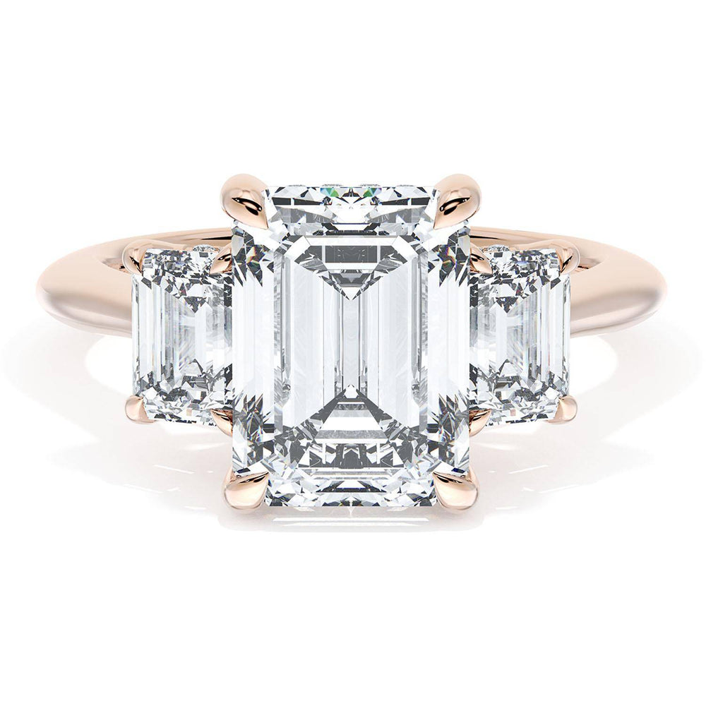 Emerald 3-Stone Engagement Ring