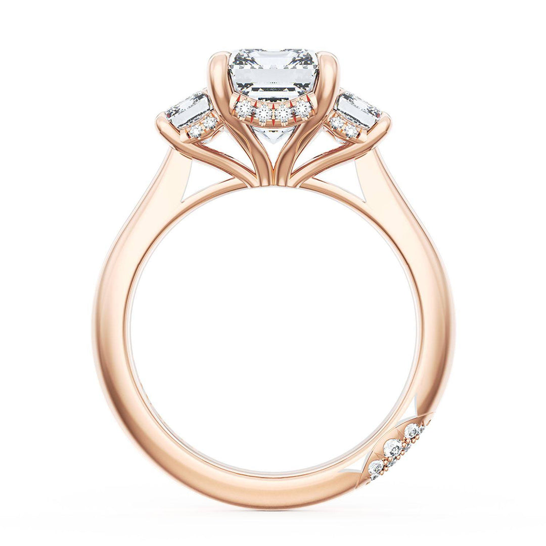 Emerald 3-Stone Engagement Ring
