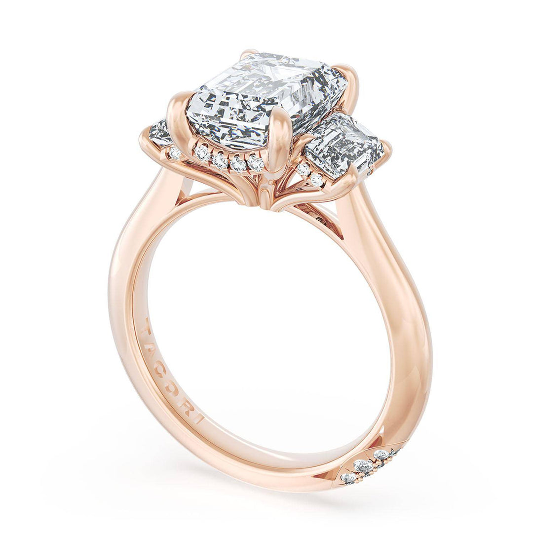 Emerald 3-Stone Engagement Ring