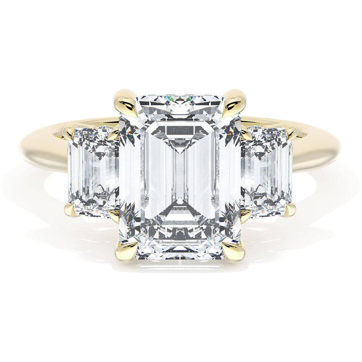 Emerald 3-Stone Engagement Ring