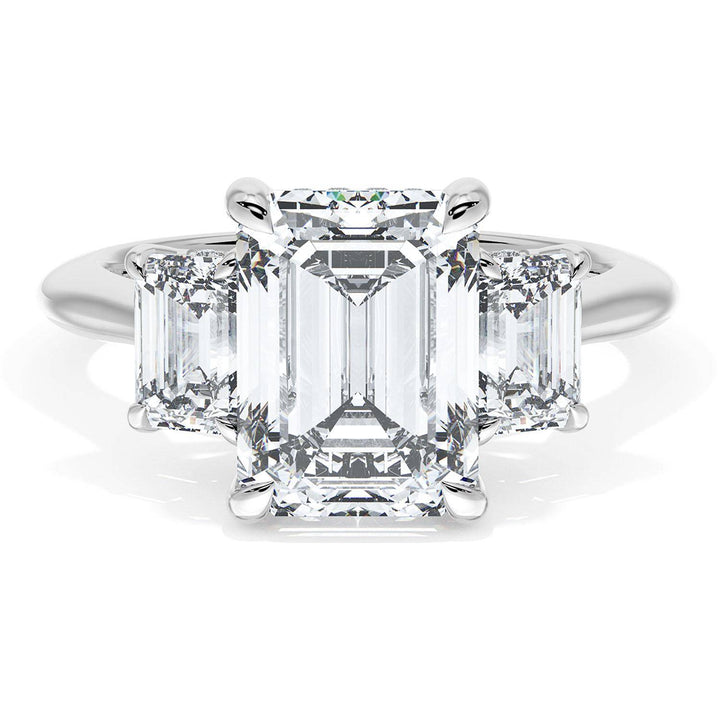 Emerald 3-Stone Engagement Ring