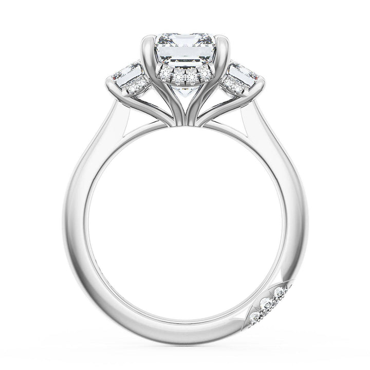 Emerald 3-Stone Engagement Ring