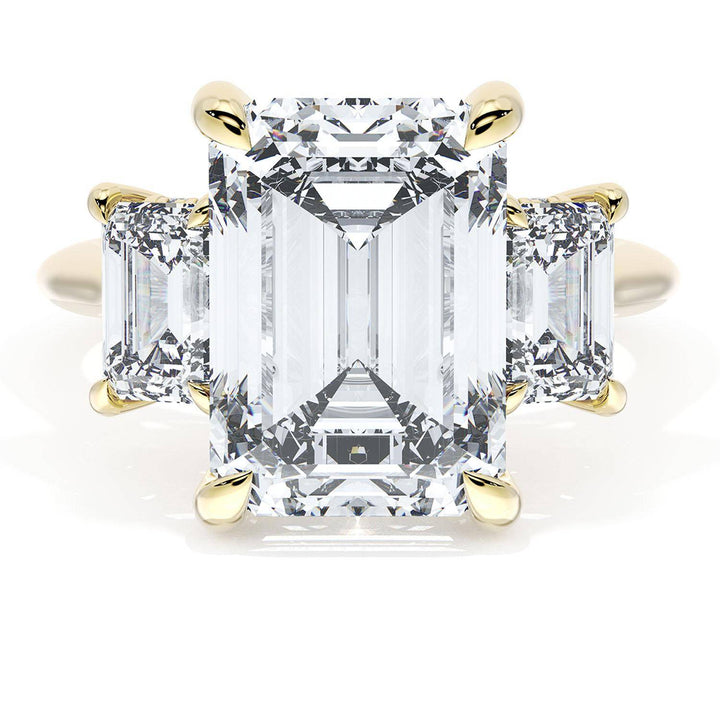 Emerald 3-Stone Engagement Ring
