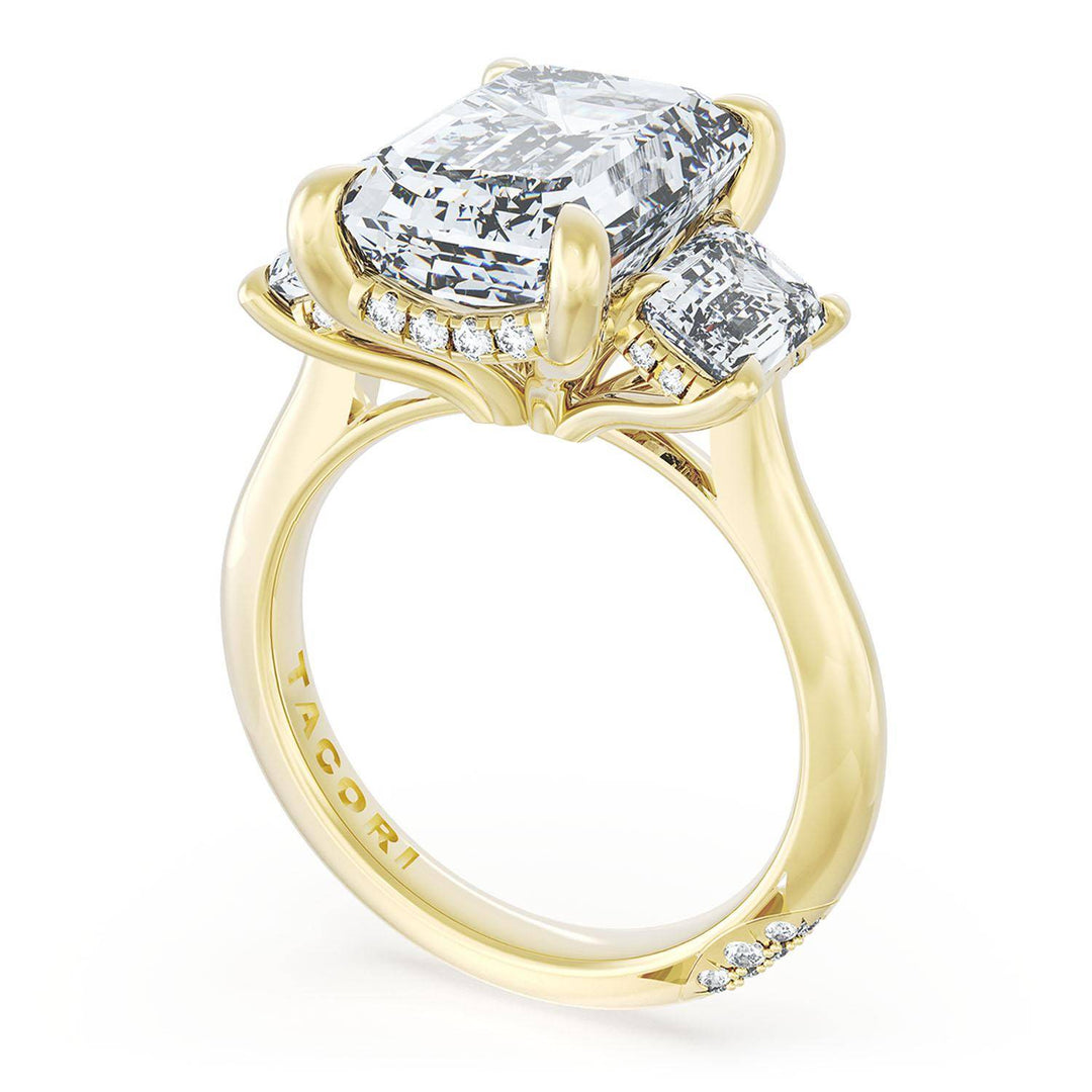 Emerald 3-Stone Engagement Ring