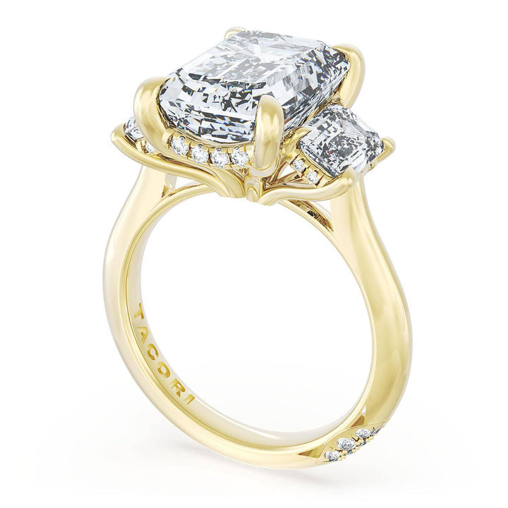 Emerald 3-Stone Engagement Ring