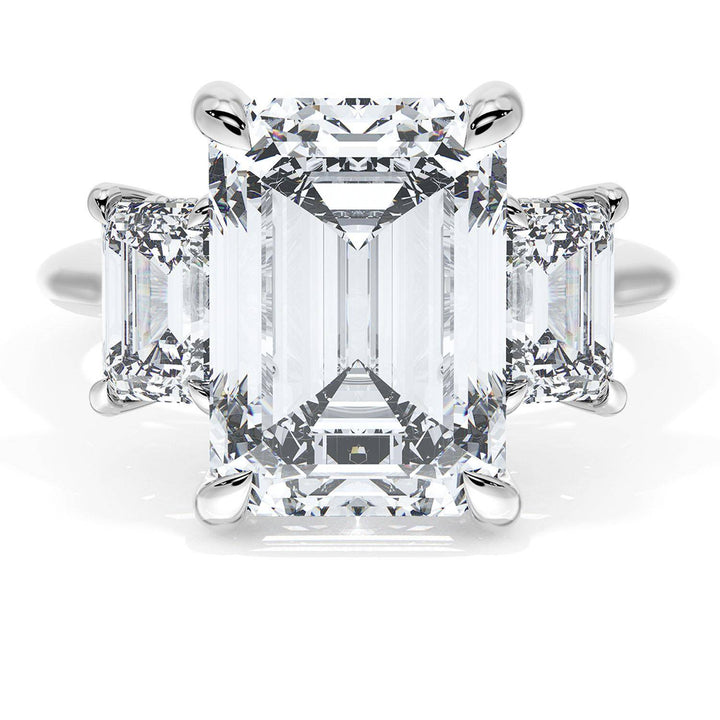 Emerald 3-Stone Engagement Ring