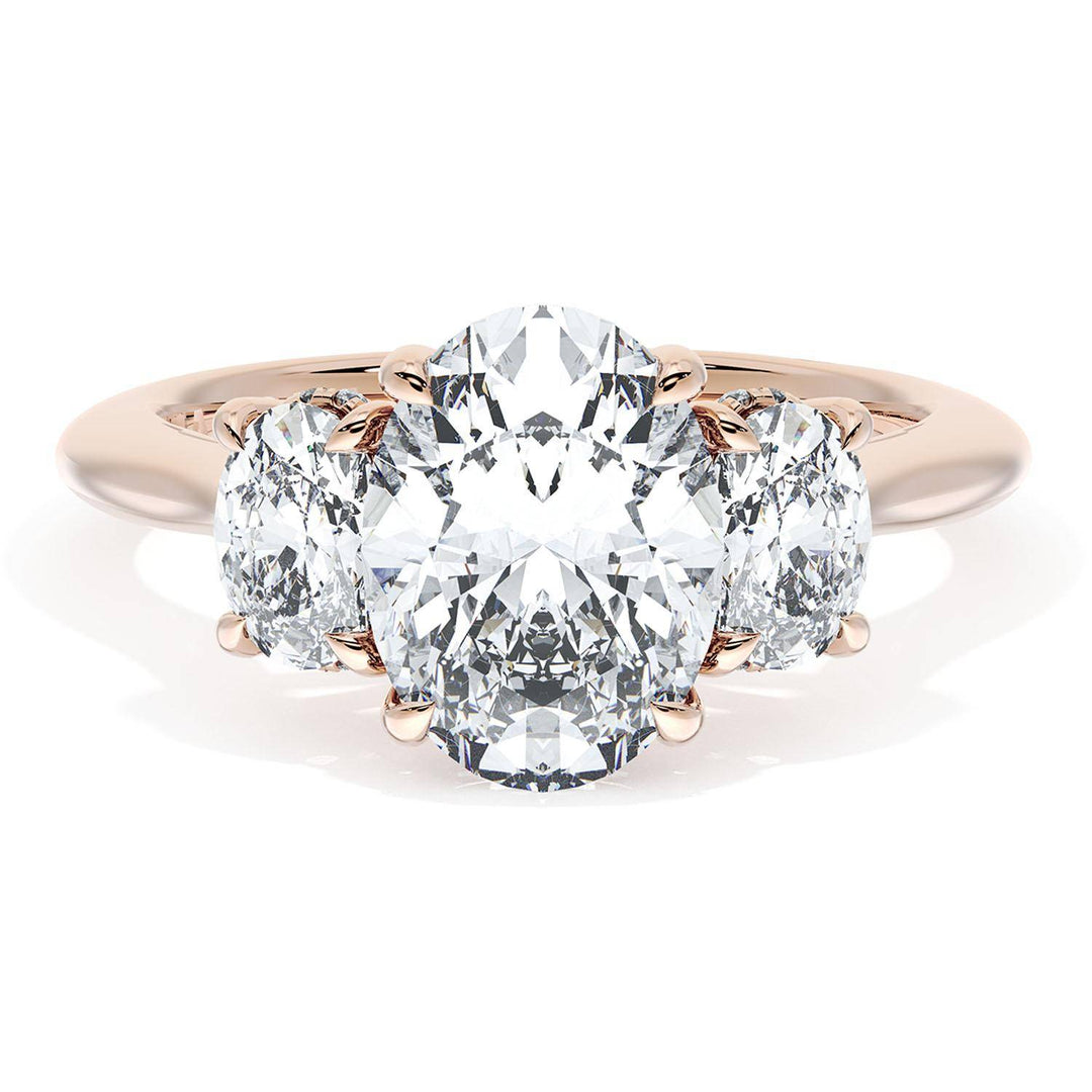 Oval 3-Stone Engagement Ring