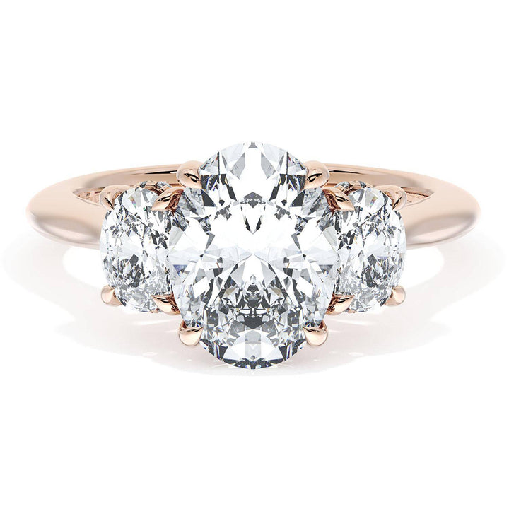 Oval 3-Stone Engagement Ring