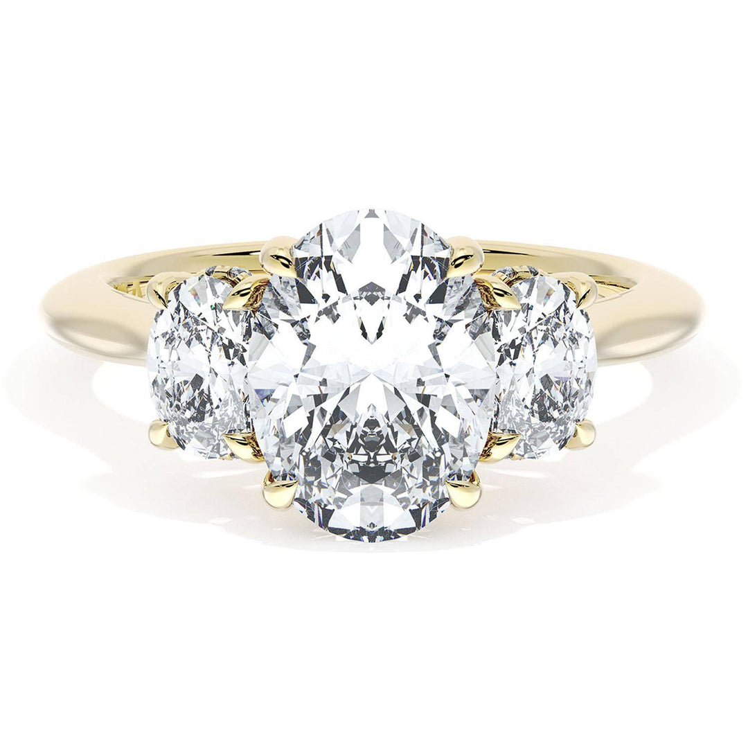Oval 3-Stone Engagement Ring