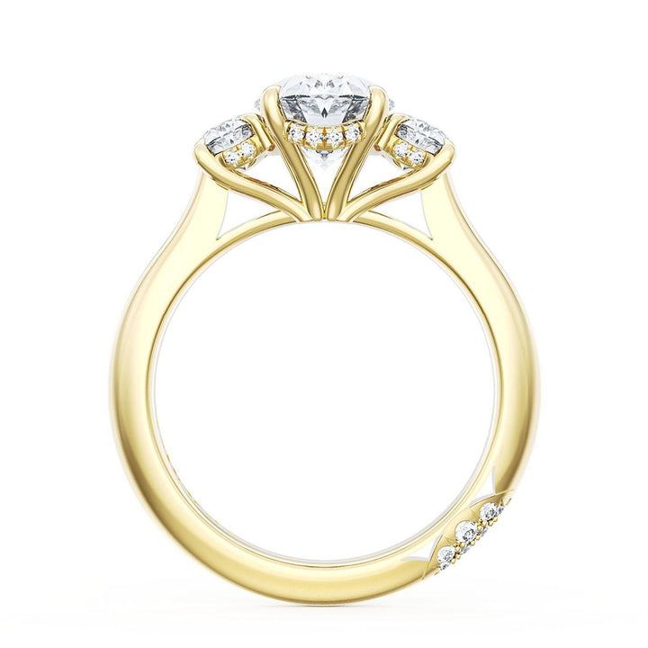 Oval 3-Stone Engagement Ring