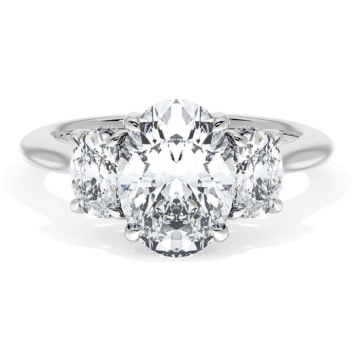 Oval 3-Stone Engagement Ring