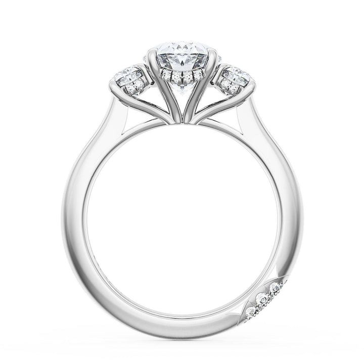 Oval 3-Stone Engagement Ring