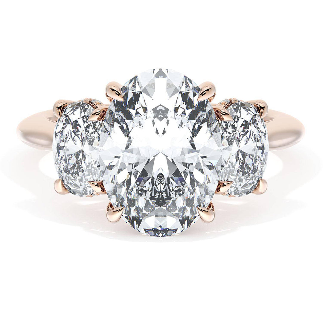 Oval 3-Stone Engagement Ring