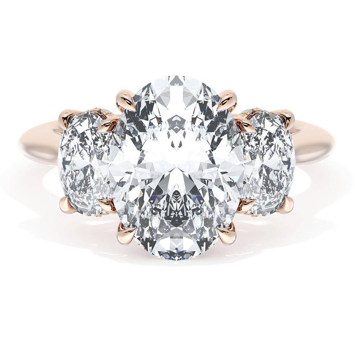 Oval 3-Stone Engagement Ring