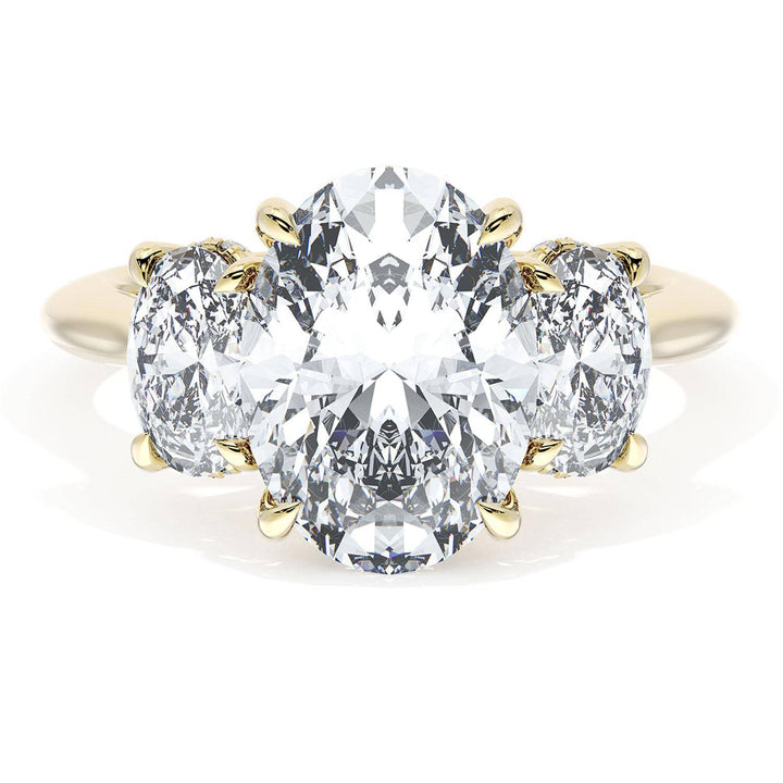 Oval 3-Stone Engagement Ring