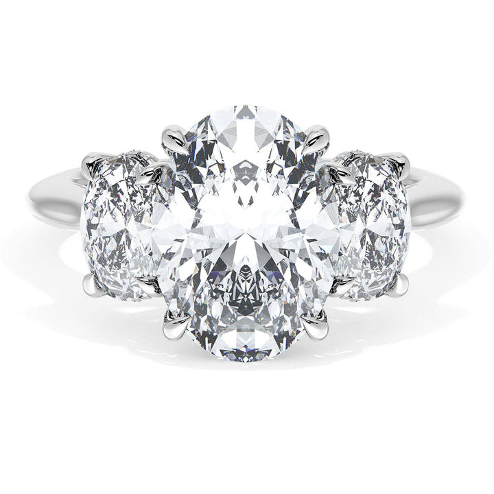 Oval 3-Stone Engagement Ring
