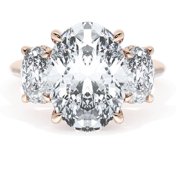 Oval 3-Stone Engagement Ring