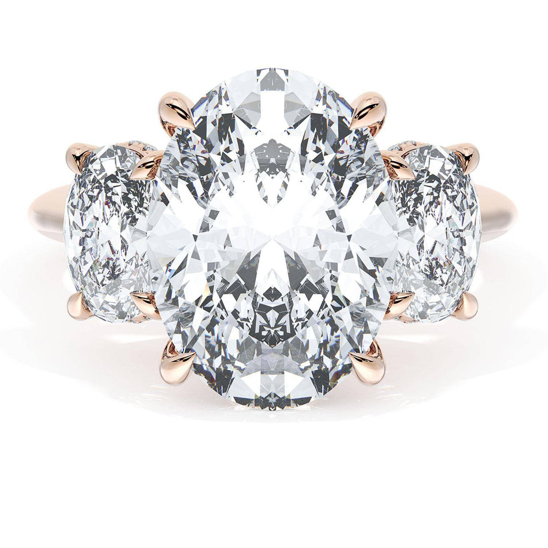 Oval 3-Stone Engagement Ring