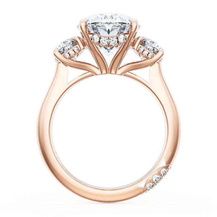 Oval 3-Stone Engagement Ring