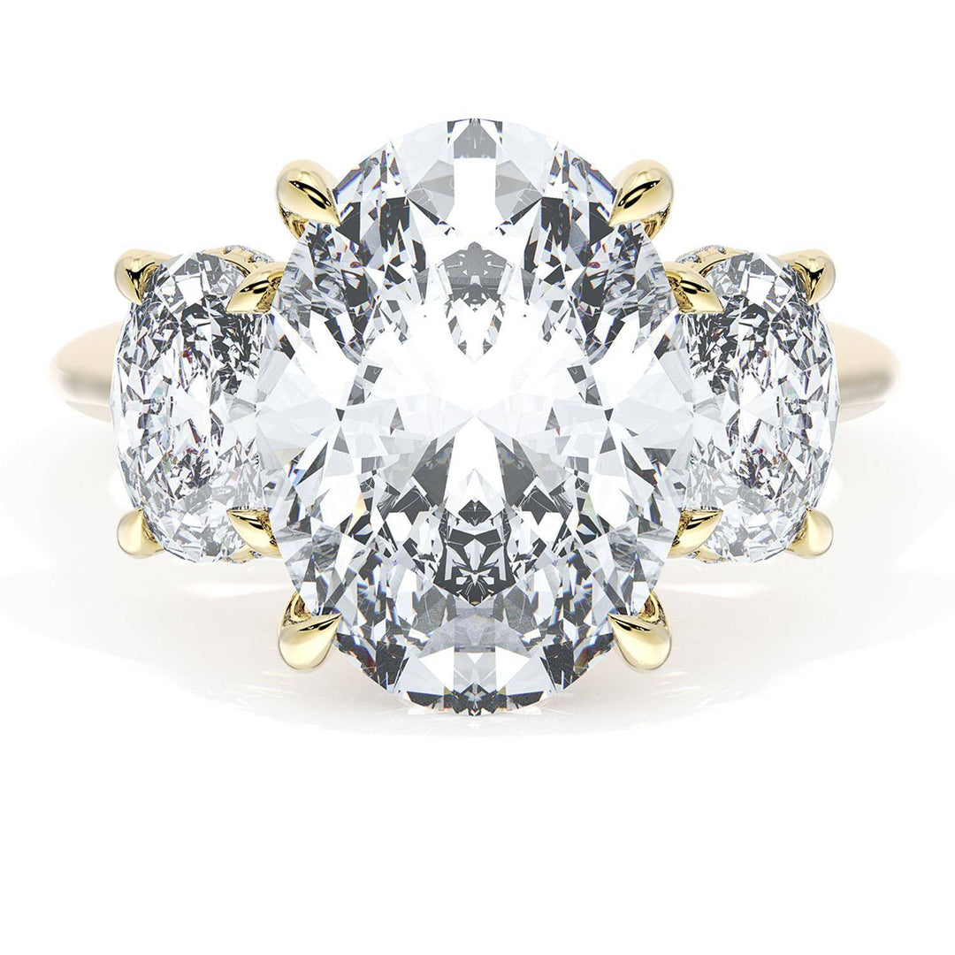 Oval 3-Stone Engagement Ring