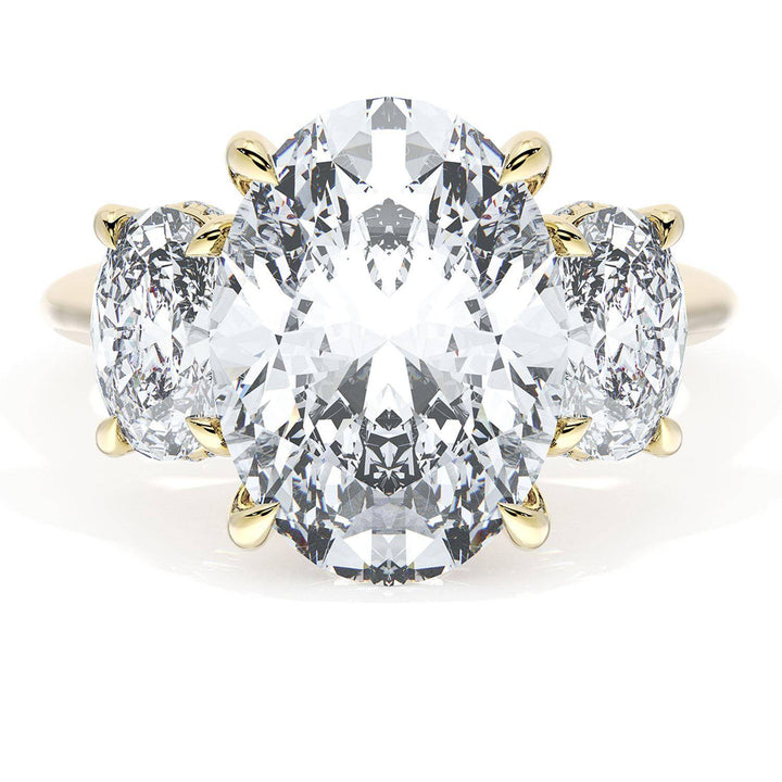 Oval 3-Stone Engagement Ring