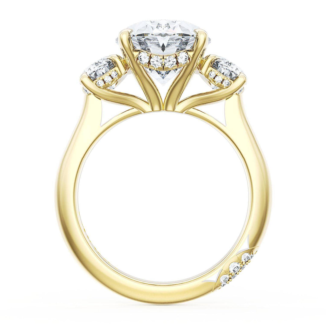 Oval 3-Stone Engagement Ring