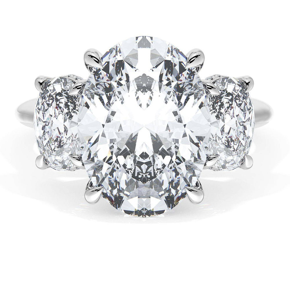 Oval 3-Stone Engagement Ring