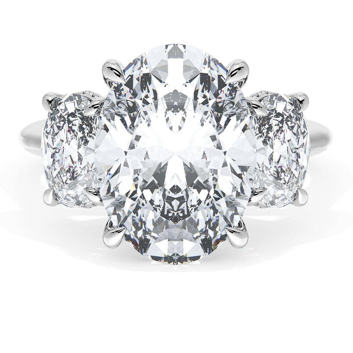 Oval 3-Stone Engagement Ring