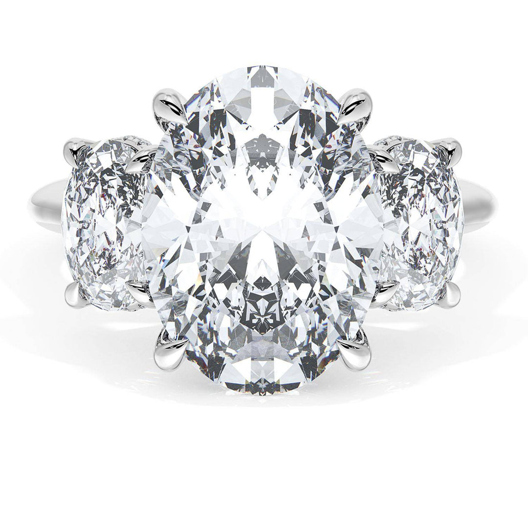 Oval 3-Stone Engagement Ring