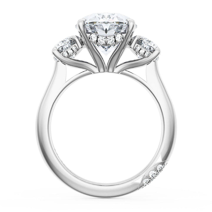 Oval 3-Stone Engagement Ring