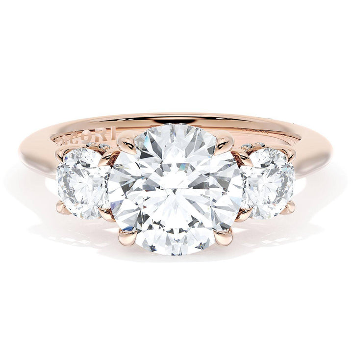 Round 3-Stone Engagement Ring