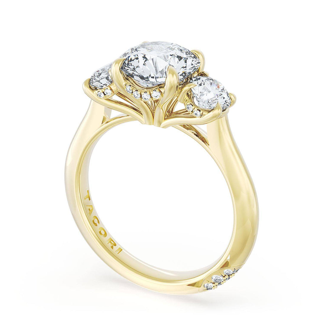 Round 3-Stone Engagement Ring