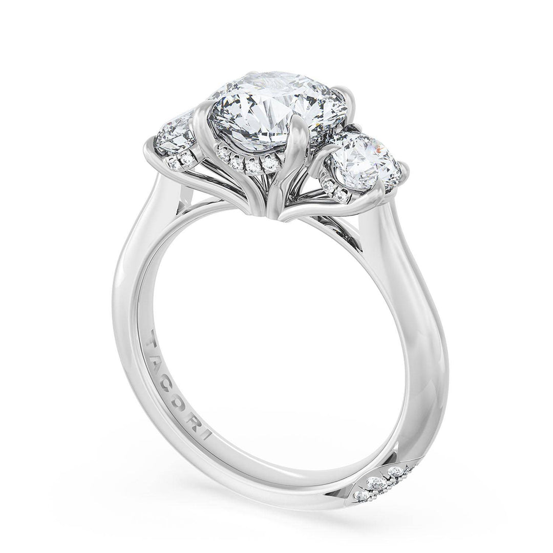 Round 3-Stone Engagement Ring
